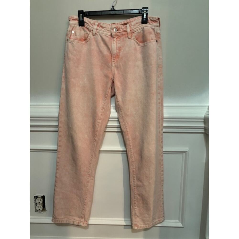 Anthropologie Pilcro Jeans Slim Boyfriend Size 28 Acid Washed Salmon Stretch